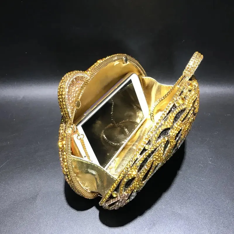 Tiger Crystal Diamonds Handbag