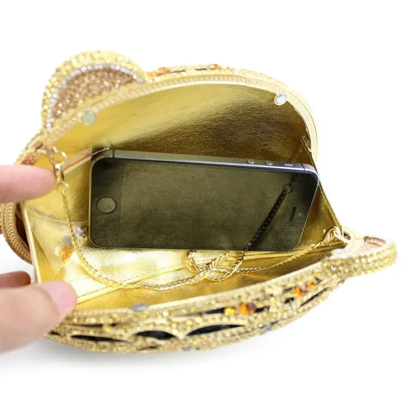 Tiger Crystal Diamonds Handbag