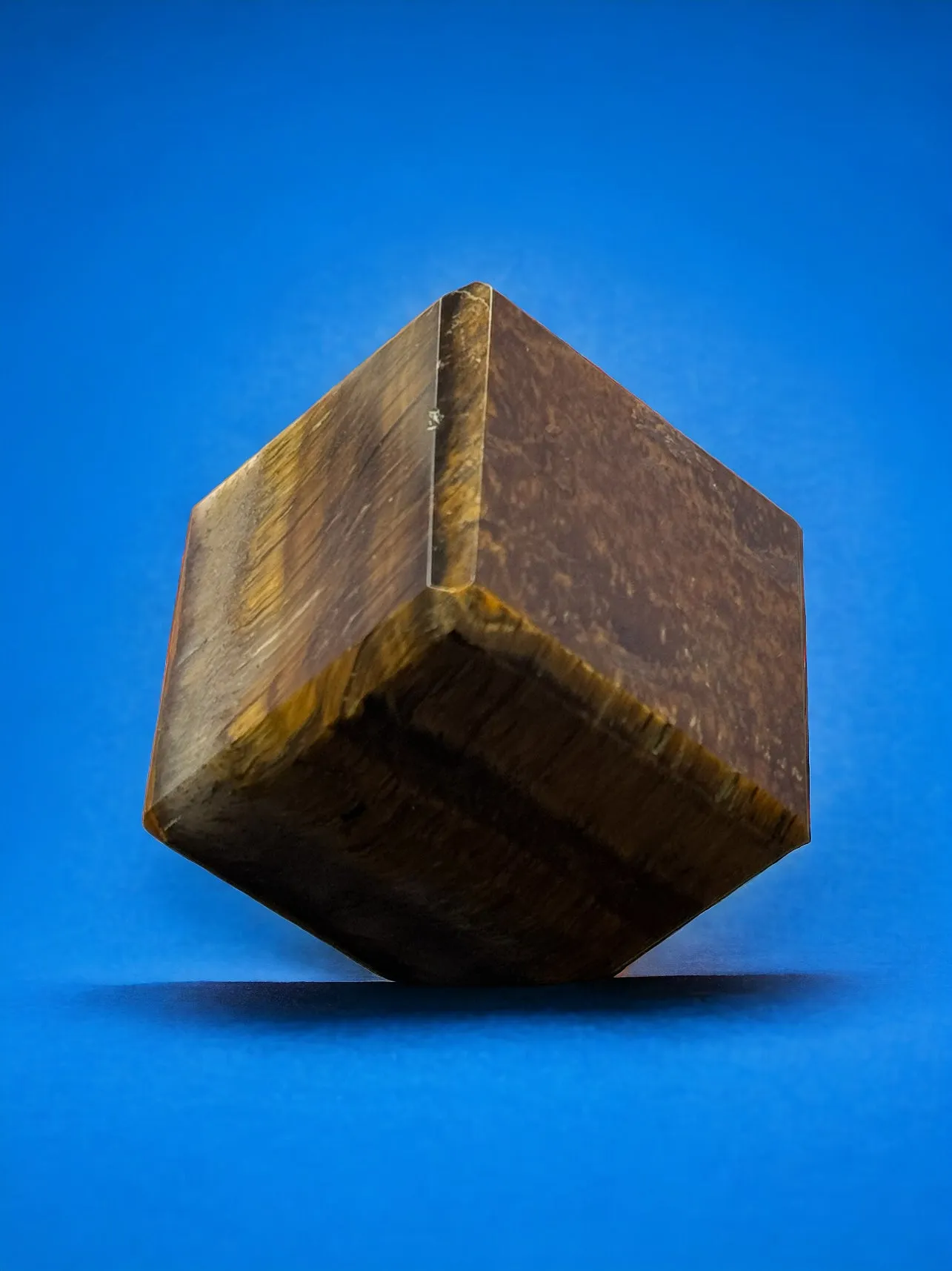 Tiger Eye Floating Cube - Tiger's Eye Stone - Crystal Cube