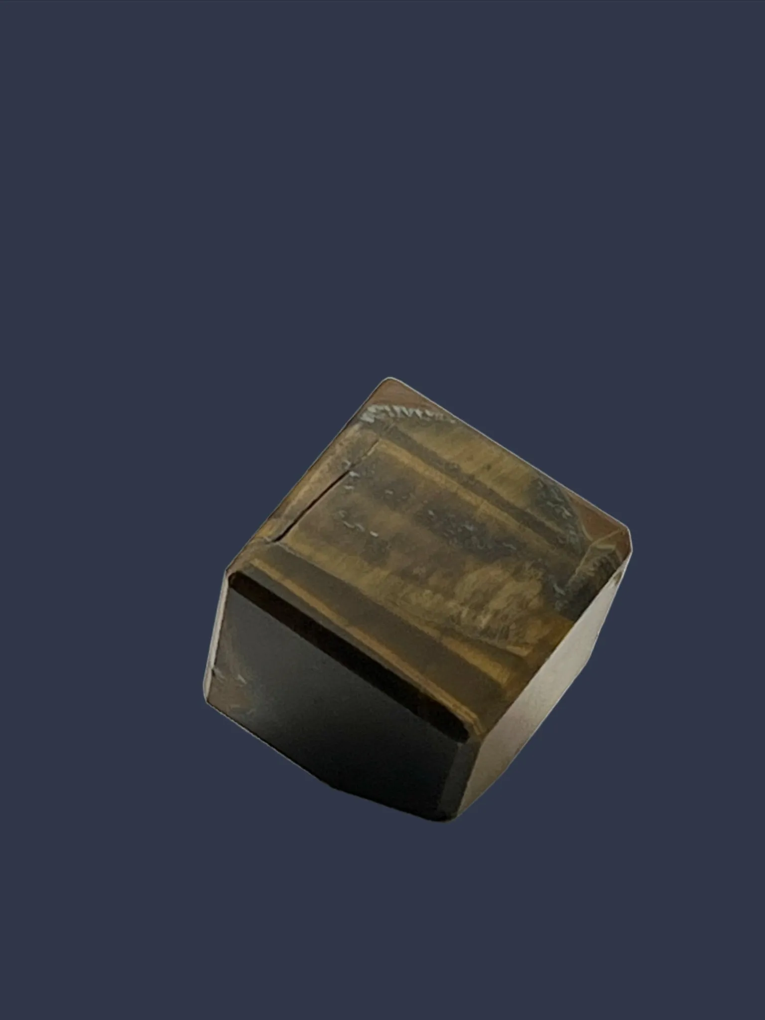Tiger Eye Floating Cube - Tiger's Eye Stone - Crystal Cube