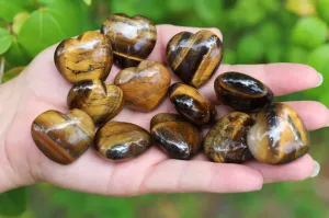 Tigers Eye gemstone heart