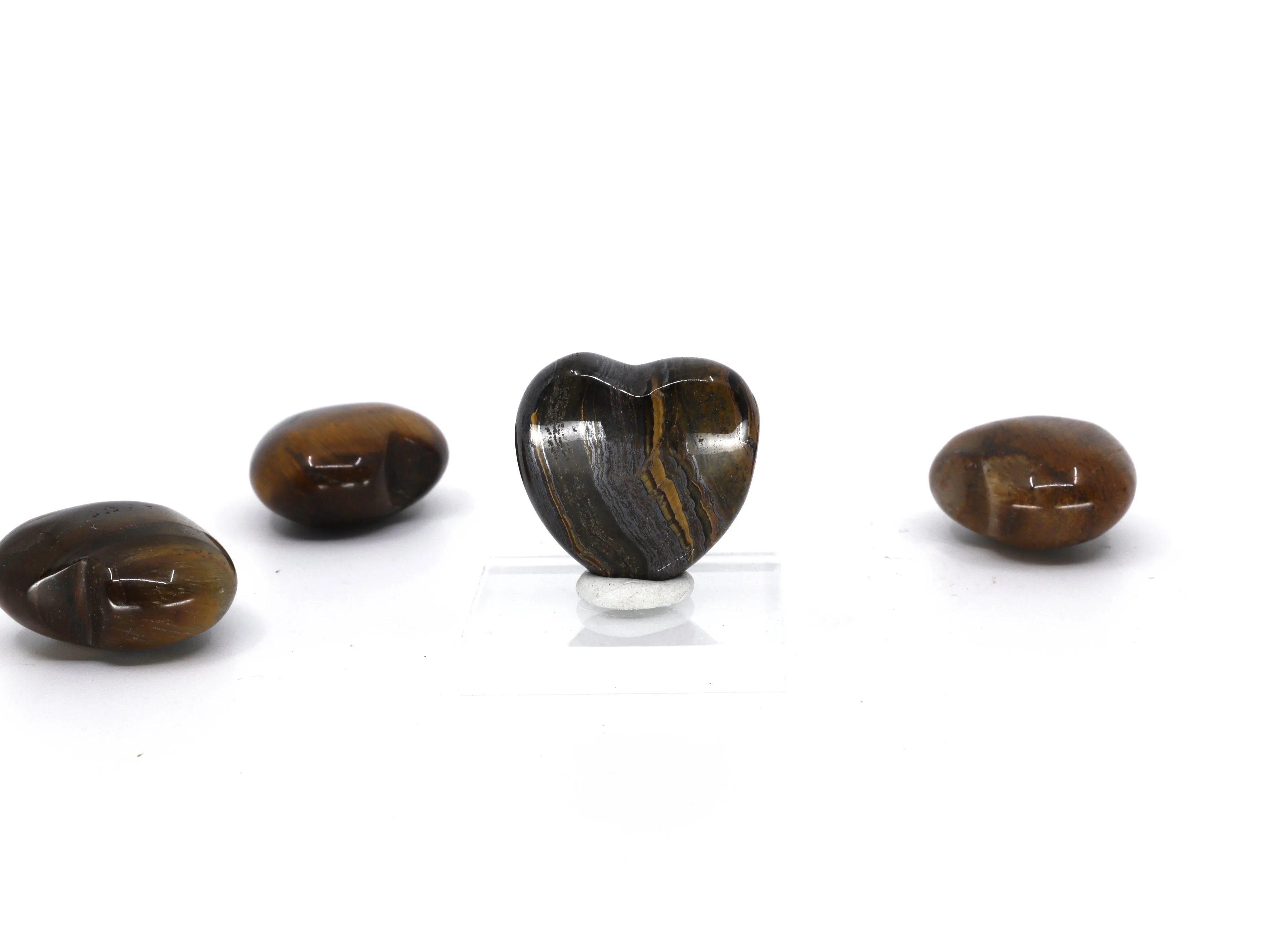 Tigers Eye gemstone heart