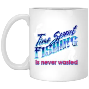 time-spent-fishing-is-never-wasted-a White Mugs