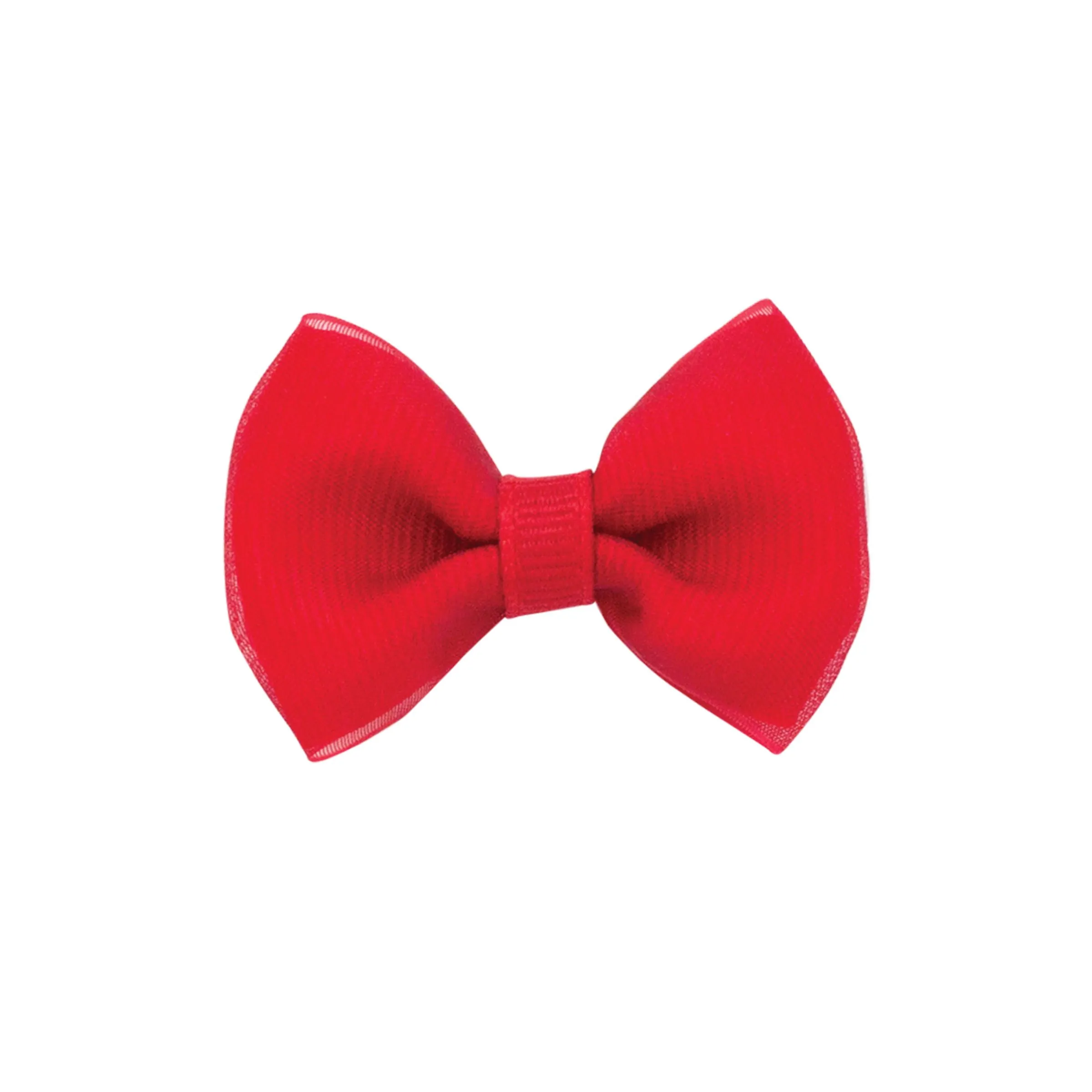 Tiny Bowtie Organza Overlay Bowtie Bow on Clippie (35  Colors)