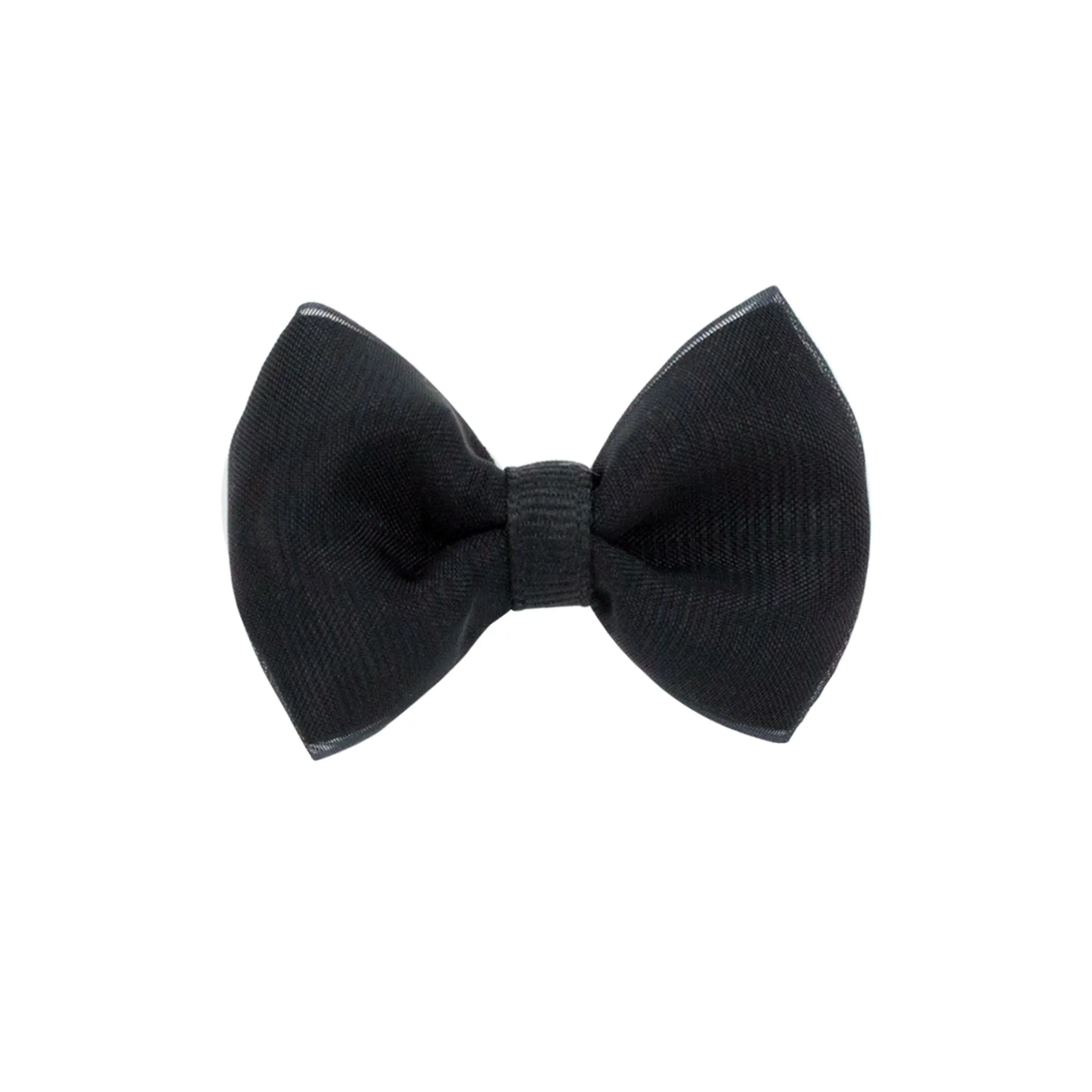 Tiny Bowtie Organza Overlay Bowtie Bow on Clippie (35  Colors)
