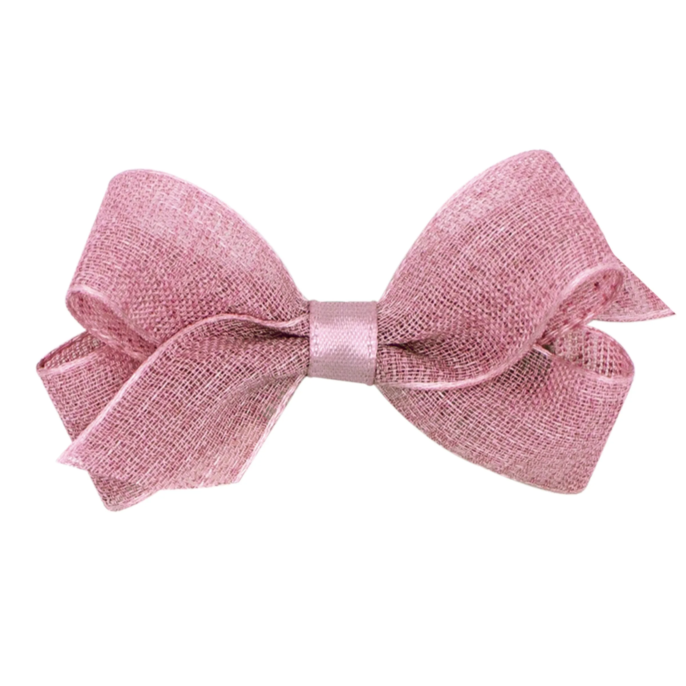 Tiny Canvas Linen Basic Bow on Clippie