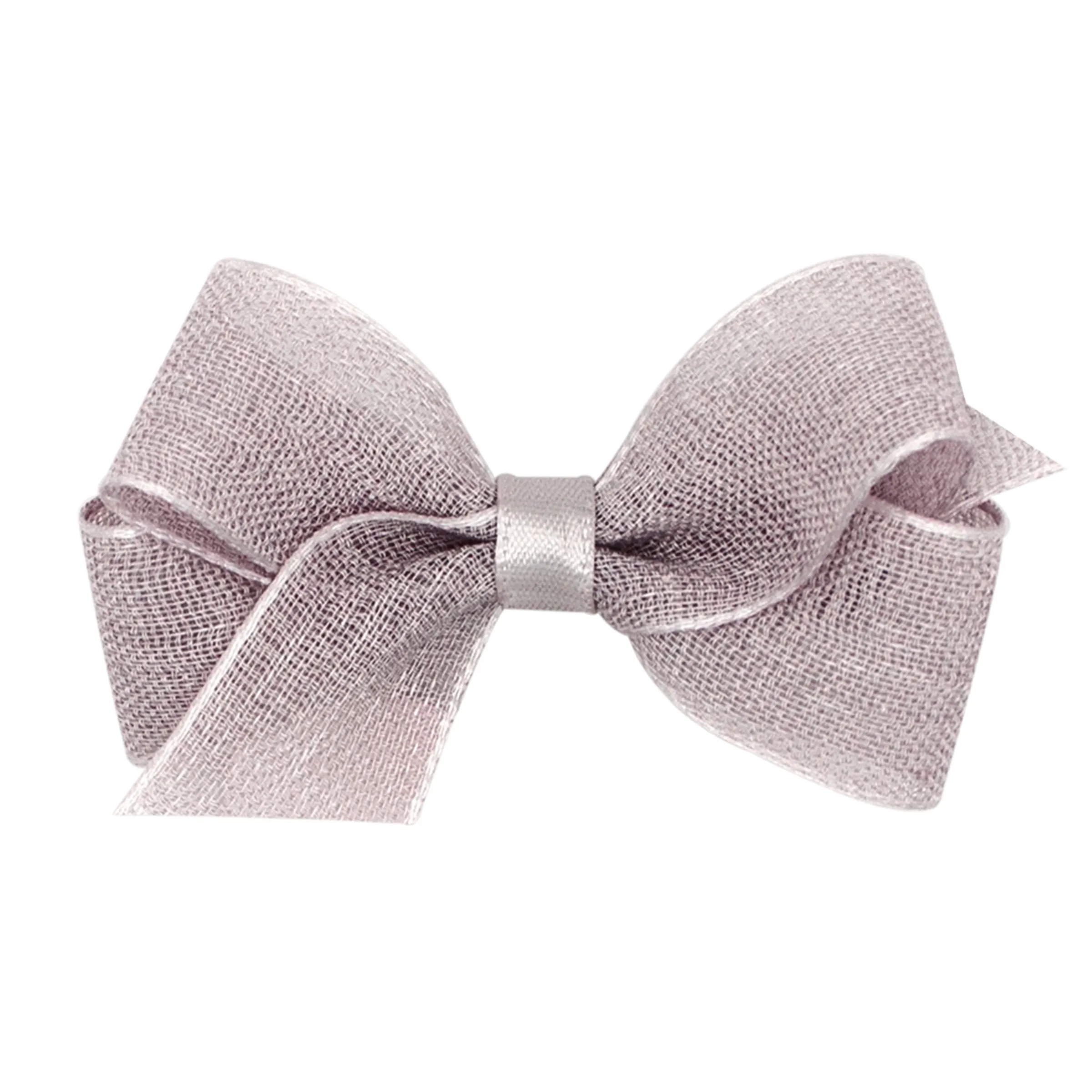 Tiny Canvas Linen Basic Bow on Clippie
