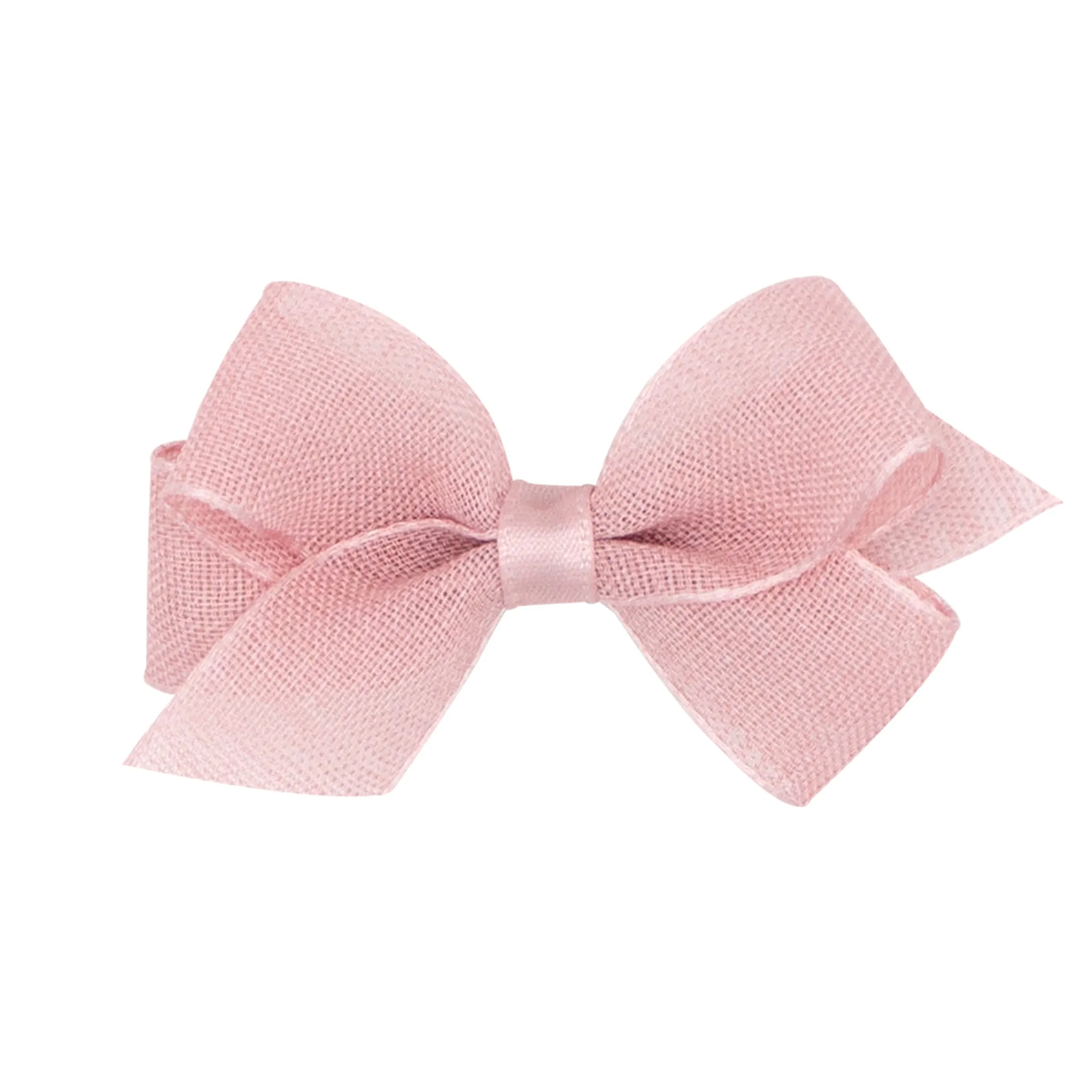 Tiny Canvas Linen Basic Bow on Clippie
