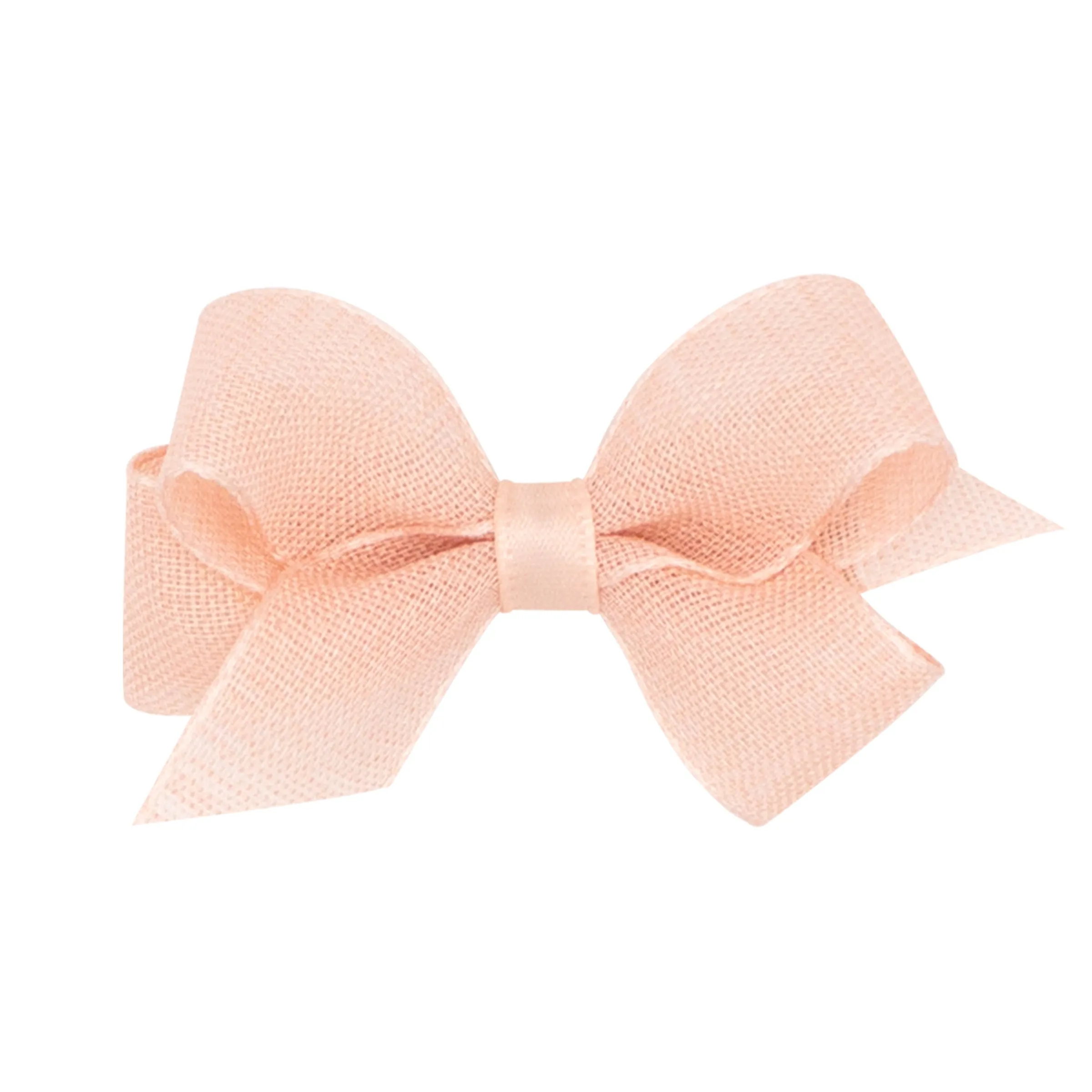 Tiny Canvas Linen Basic Bow on Clippie