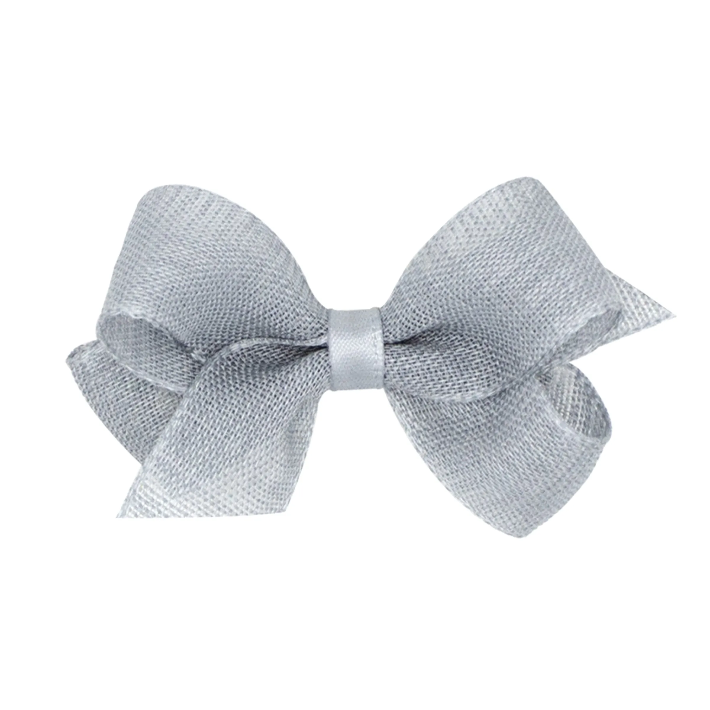 Tiny Canvas Linen Basic Bow on Clippie
