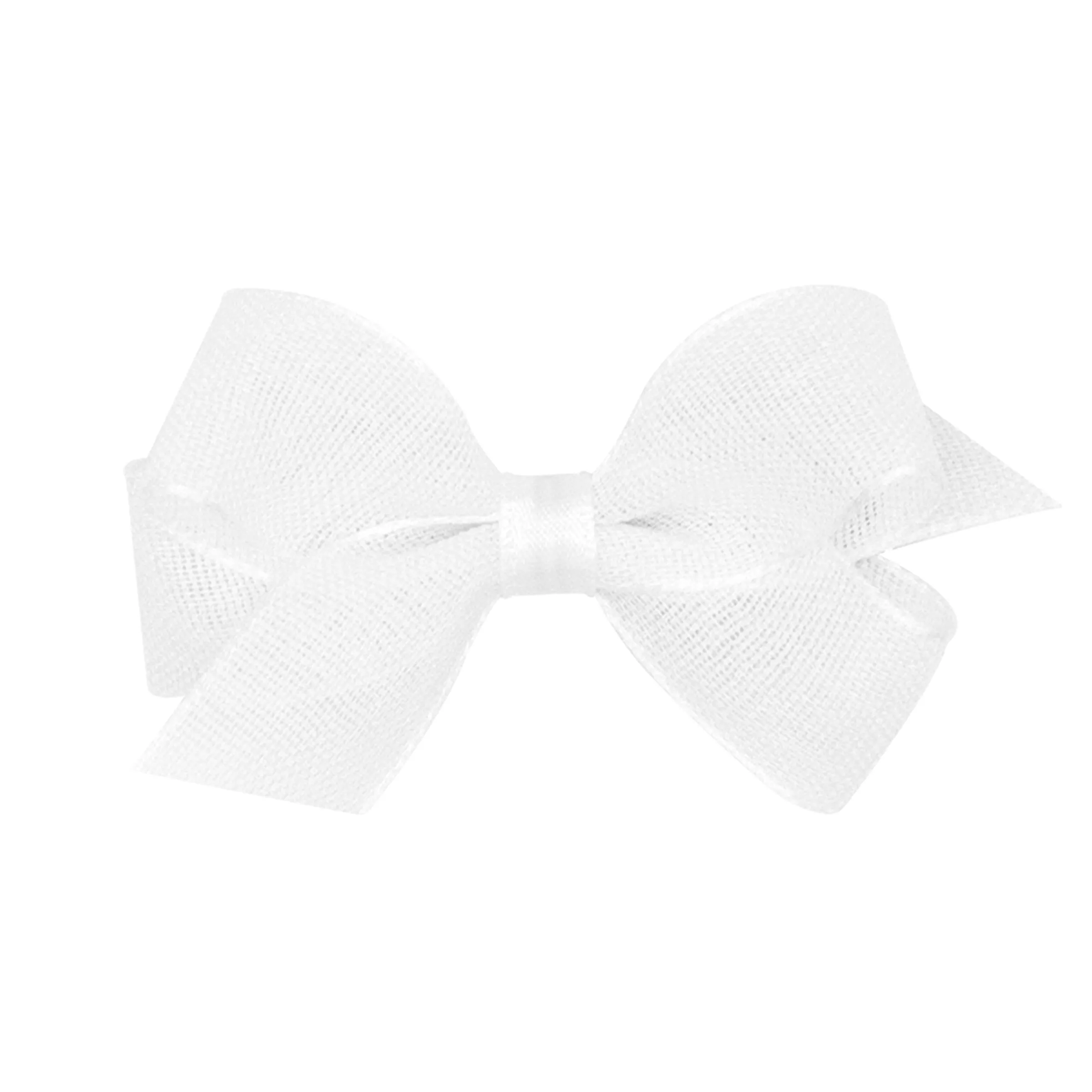 Tiny Canvas Linen Basic Bow on Clippie