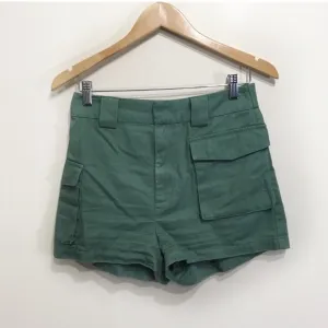 Tna Cargo 3” Shorts Green Size Medium High Rise Utility Style