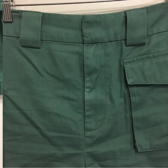 Tna Cargo 3” Shorts Green Size Medium High Rise Utility Style