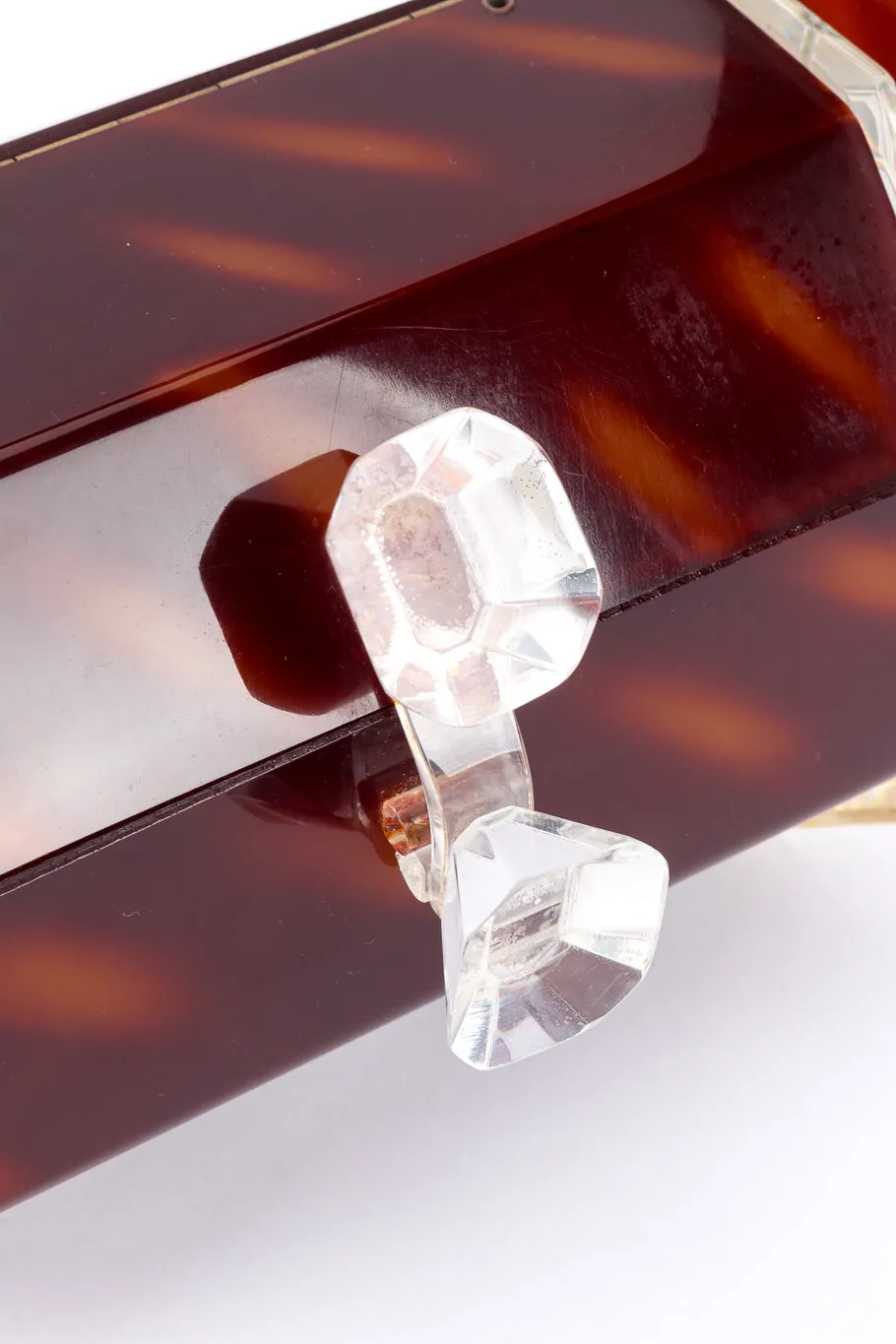 Tortoiseshell Lucite Box Bag