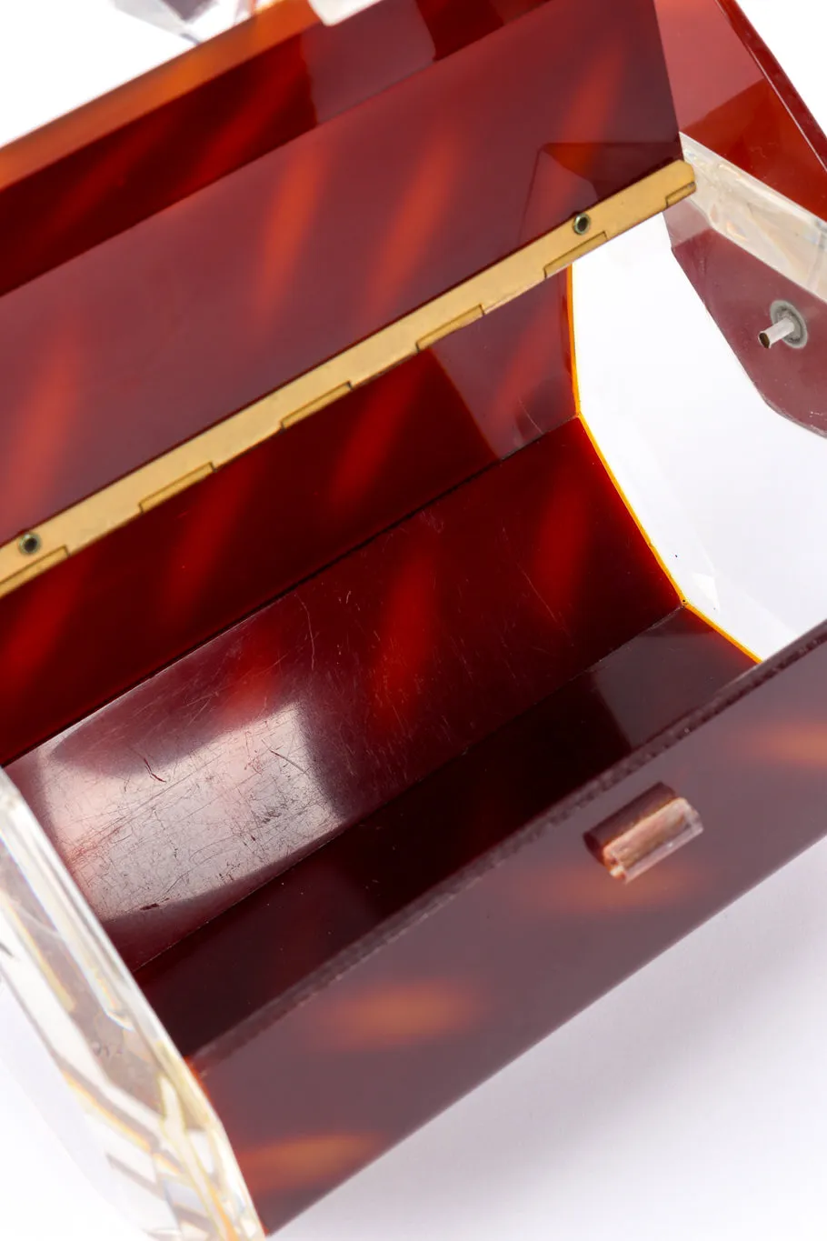 Tortoiseshell Lucite Box Bag