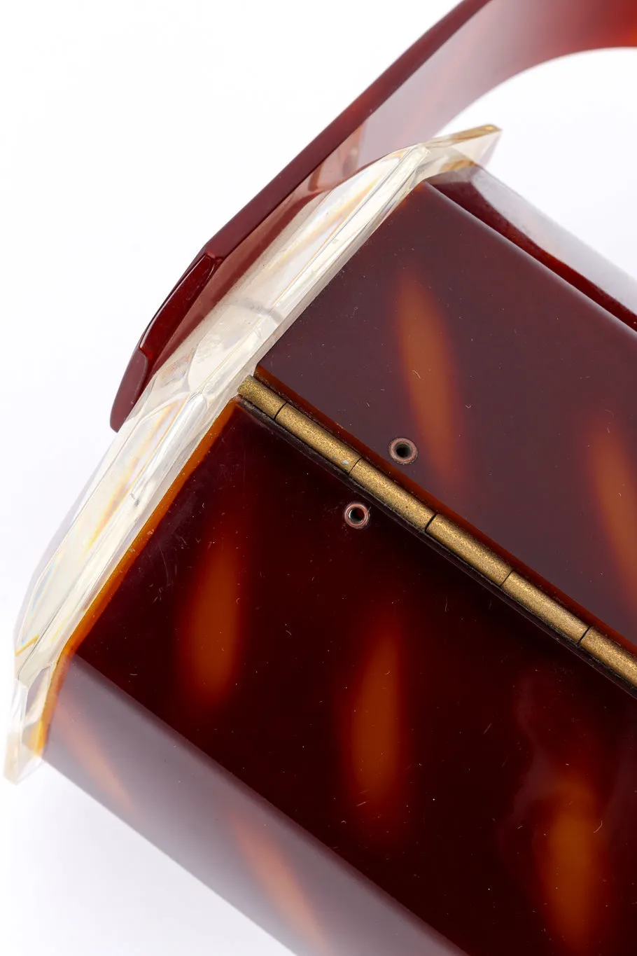 Tortoiseshell Lucite Box Bag