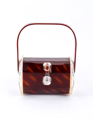 Tortoiseshell Lucite Box Bag