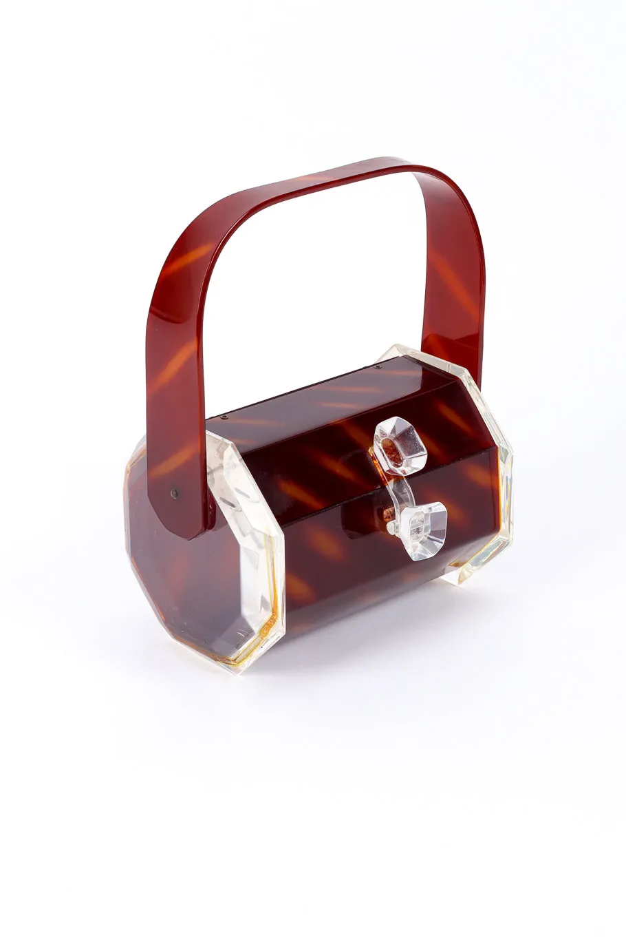 Tortoiseshell Lucite Box Bag