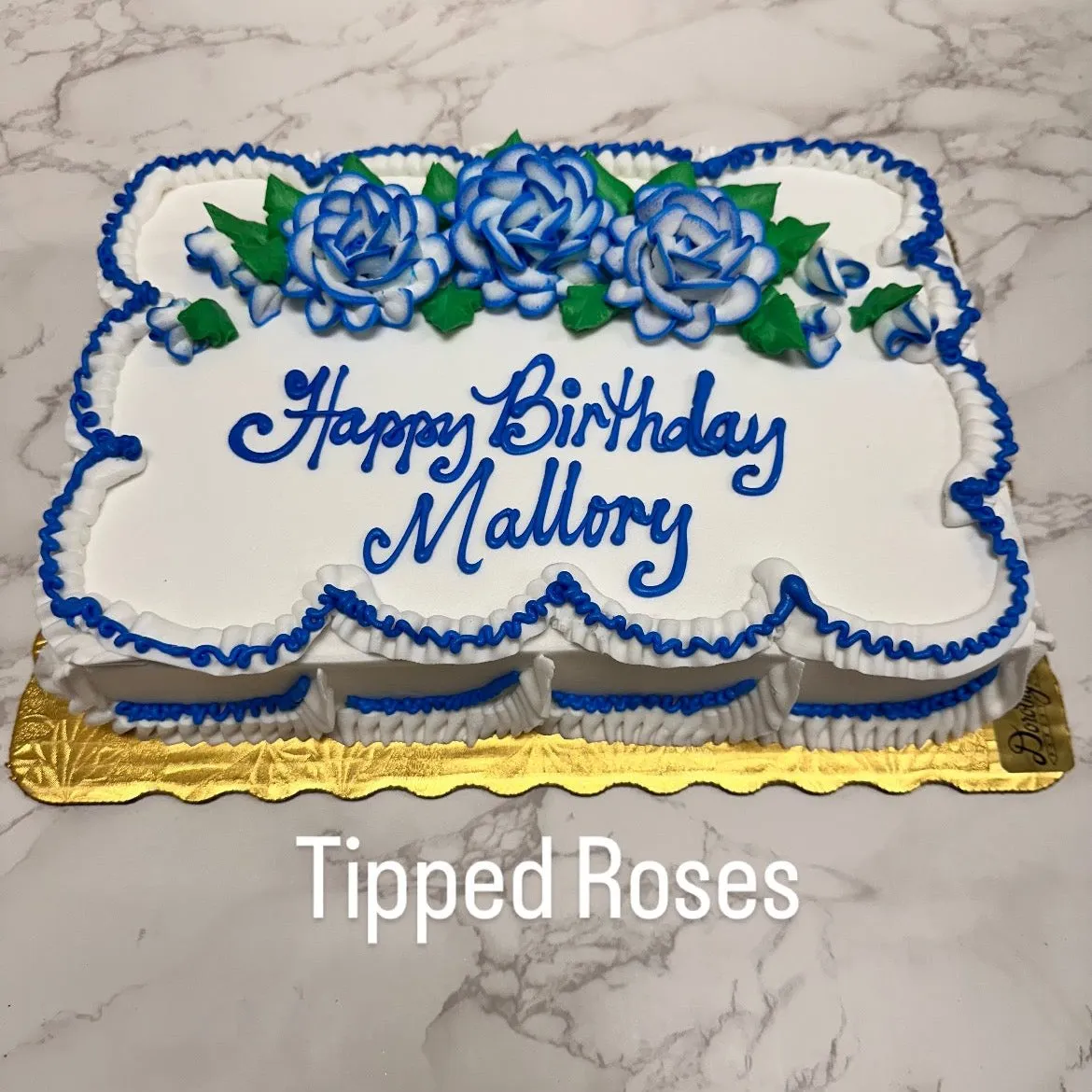 Traditional Floral Design Sheet Cake