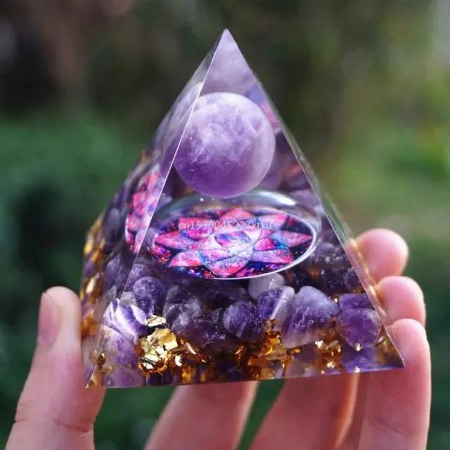 Tree of Life Orgonite Pyramid