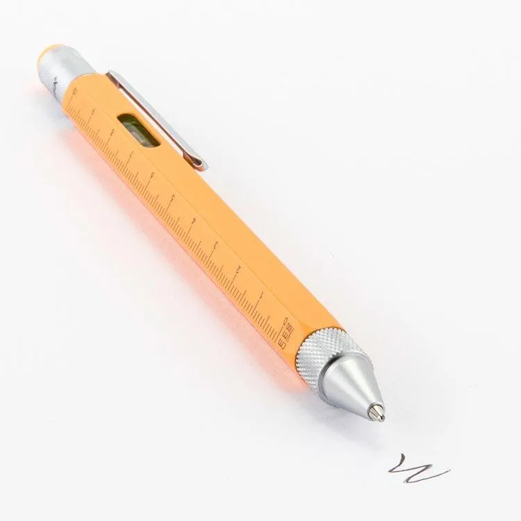 Troika Multitasking ballpoint pen "CONSTRUCTION" (Neon Orange Silver)