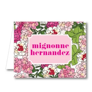 Tropical Floral Folded Notecard