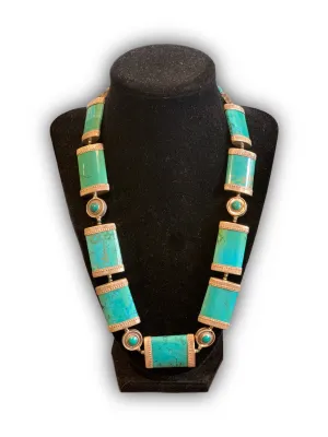 Turquoise silver necklace