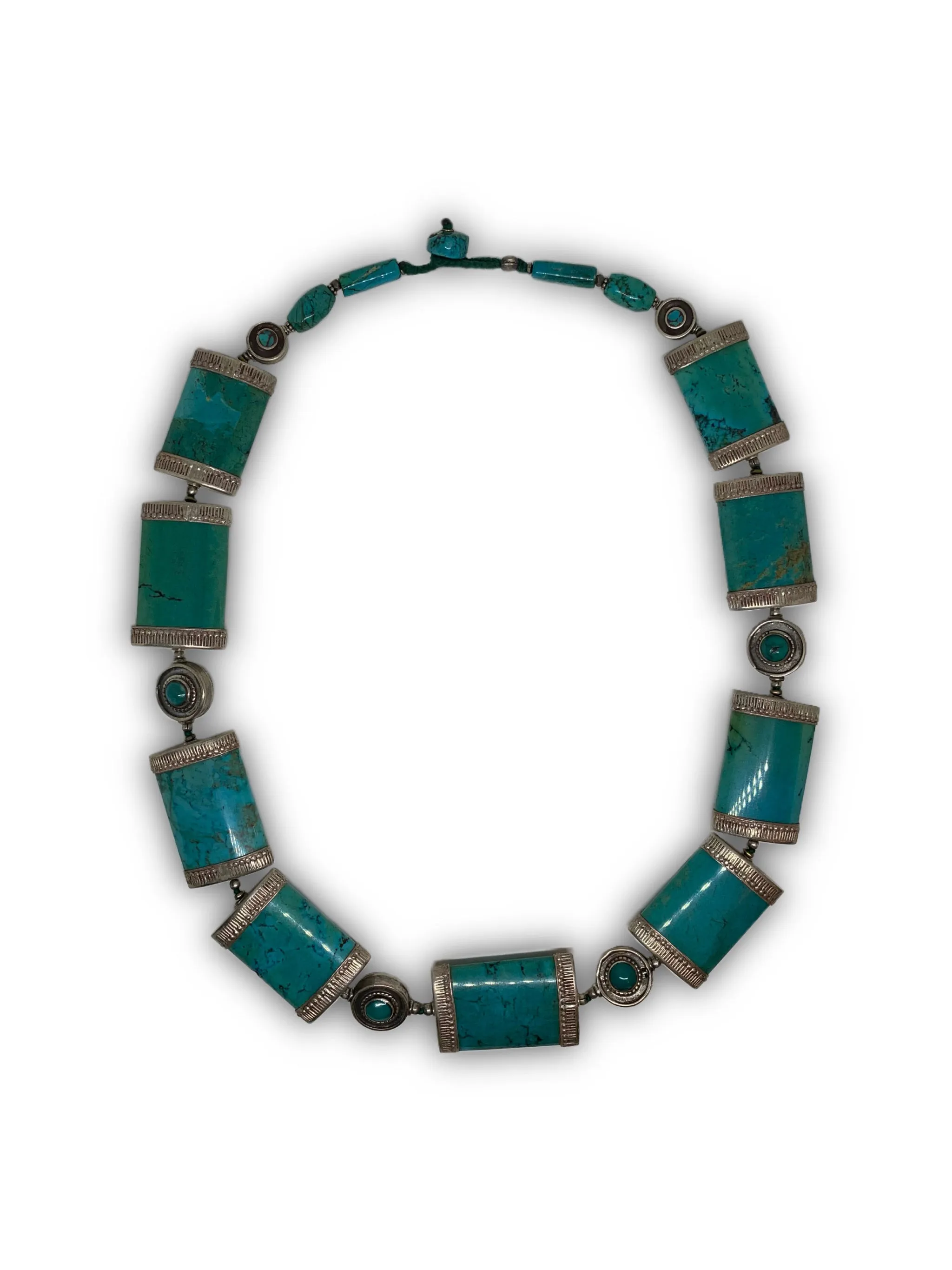 Turquoise silver necklace