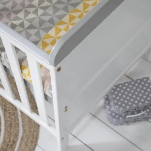 Tutti Bambini Rio Cot Bed with Cot Top Changer - White/Dove Grey