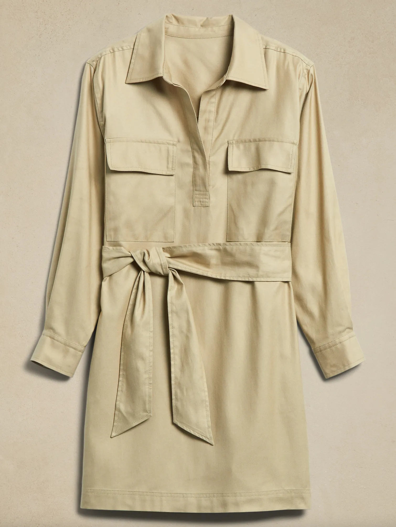 Twill Utility Shirt Dress