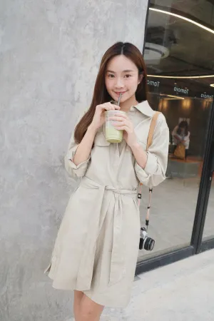 Twill Utility Shirt Dress