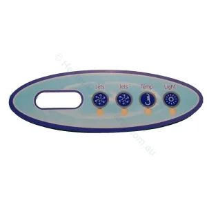 Two-Jets 4-button Balboa VL200 Touchpad Overlay