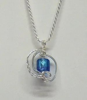 Two Tone Glass Foil Necklace