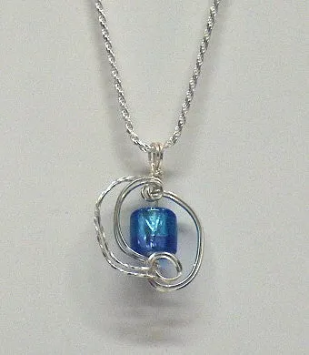 Two Tone Glass Foil Necklace