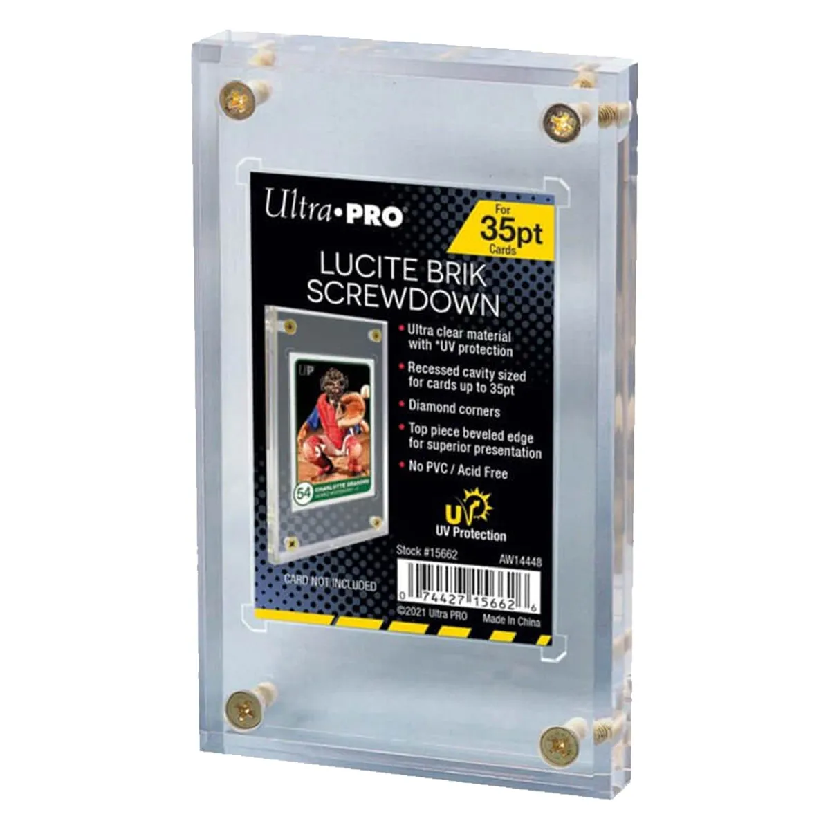 ULTRA PRO Card Holder Lucite Brik UV 35pt Screwdown