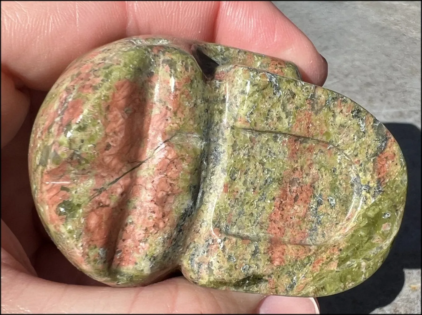 UNAKITE Crystal Skull - Connect with Mother Earth - with Synergy 9  years