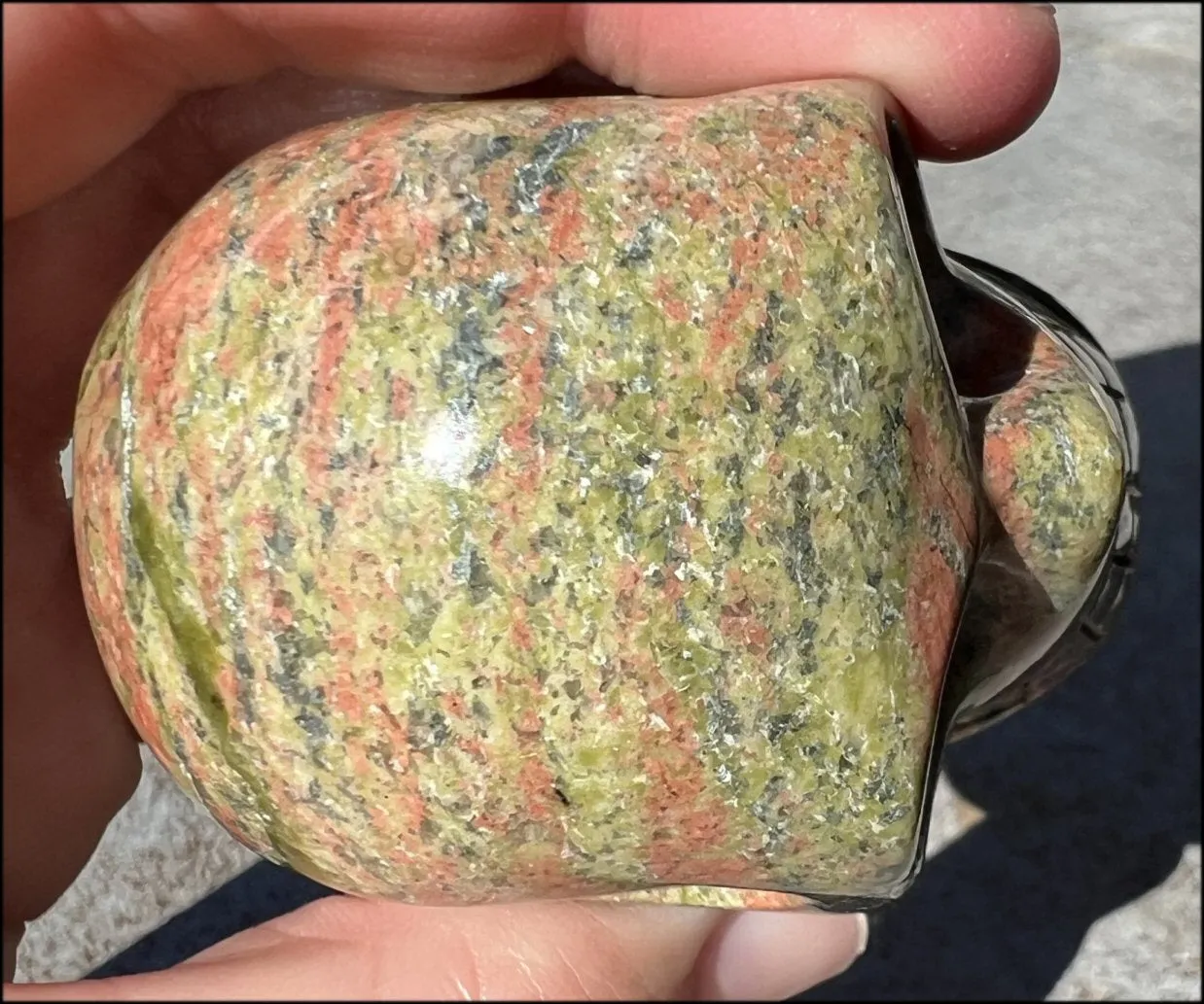 UNAKITE Crystal Skull - Connect with Mother Earth - with Synergy 9  years