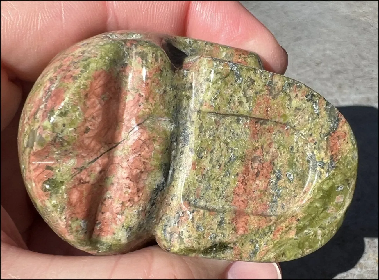UNAKITE Crystal Skull - Connect with Mother Earth - with Synergy 9  years