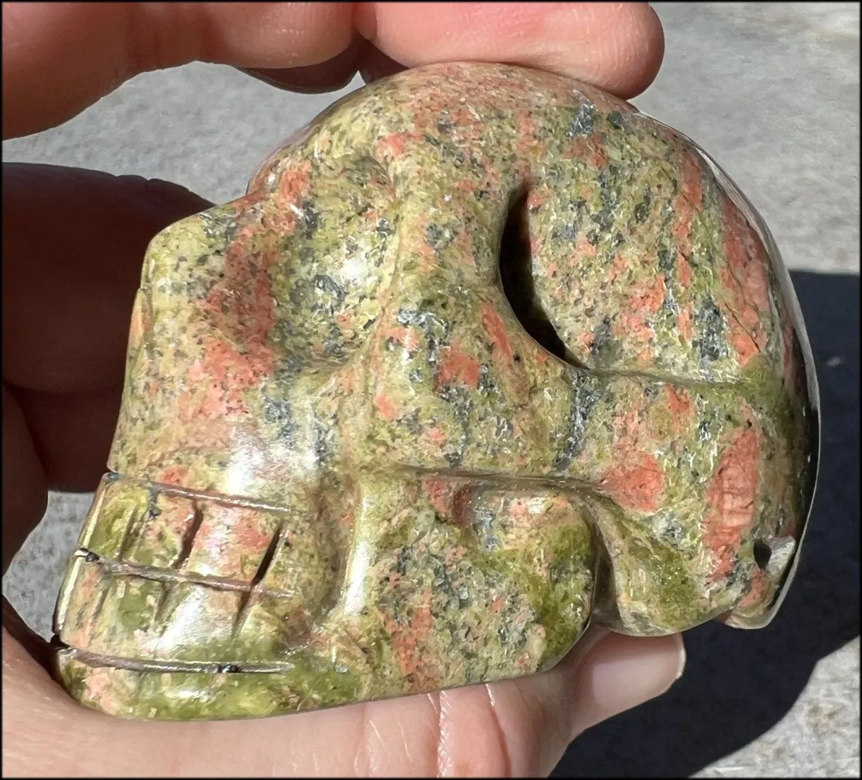 UNAKITE Crystal Skull - Connect with Mother Earth - with Synergy 9  years