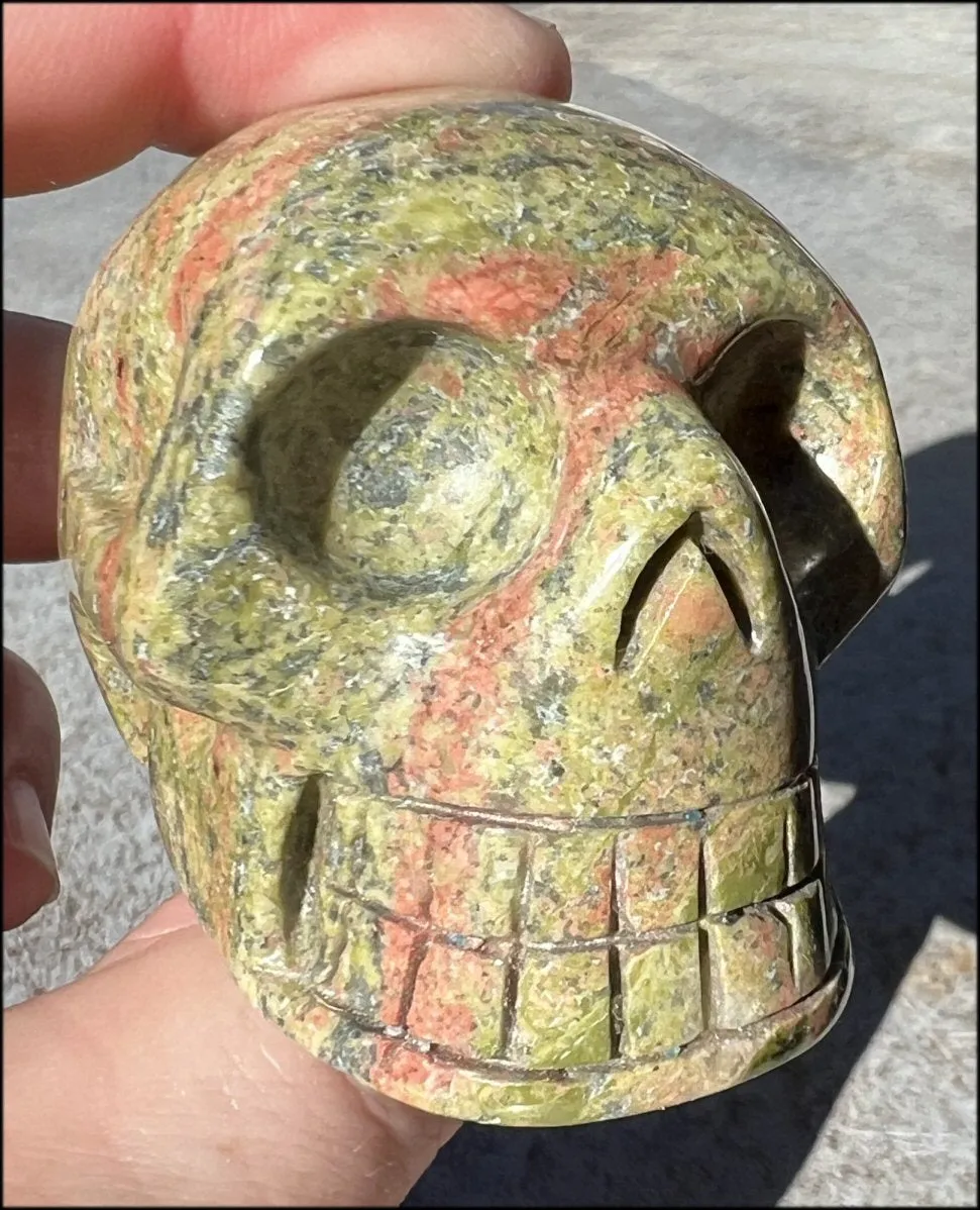 UNAKITE Crystal Skull - Connect with Mother Earth - with Synergy 9  years