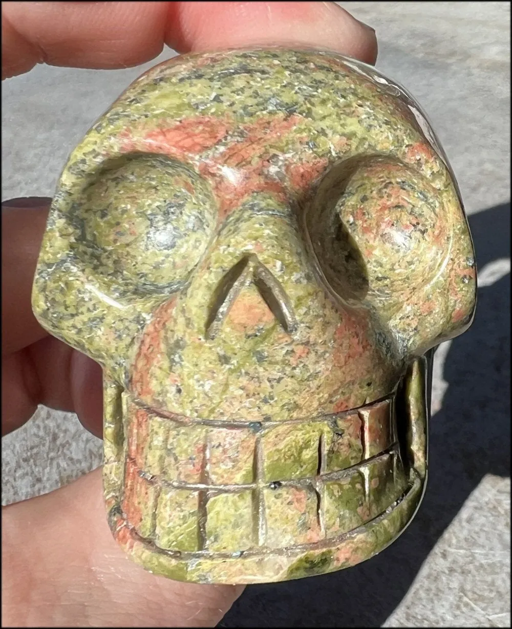 UNAKITE Crystal Skull - Connect with Mother Earth - with Synergy 9  years