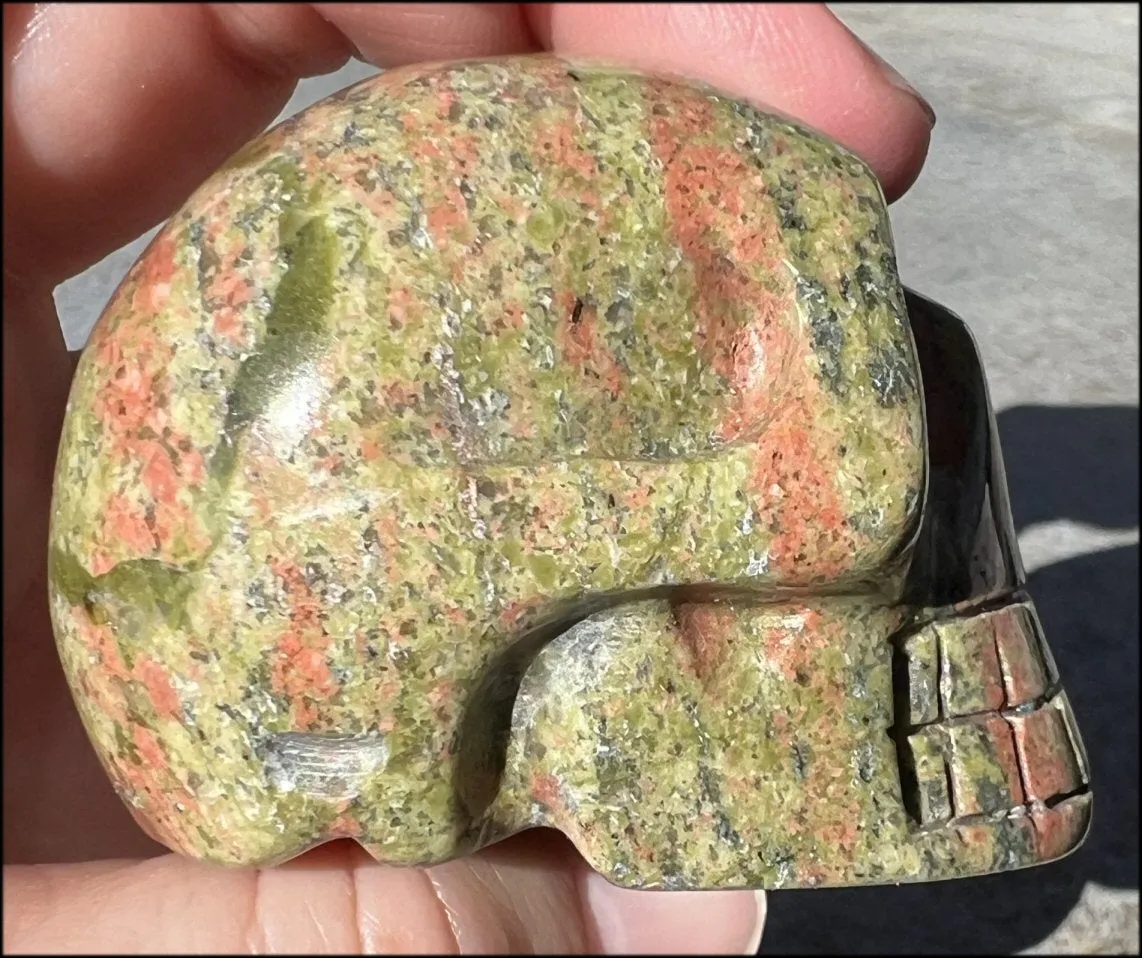 UNAKITE Crystal Skull - Connect with Mother Earth - with Synergy 9  years