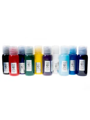 UV Palette containing 6 UV & day glow colours.  Colours include Neon Foxy Orange, Neon Pink Flamingo, Neon Toxic Yellow, Neon Kryptonite Green, Super Nova & Abyss.