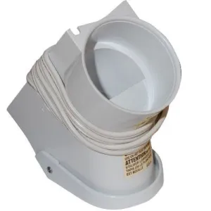 Vacuflo H-P Plastic Central Vacuum Utility Valve with Convenient Built-in Switch
