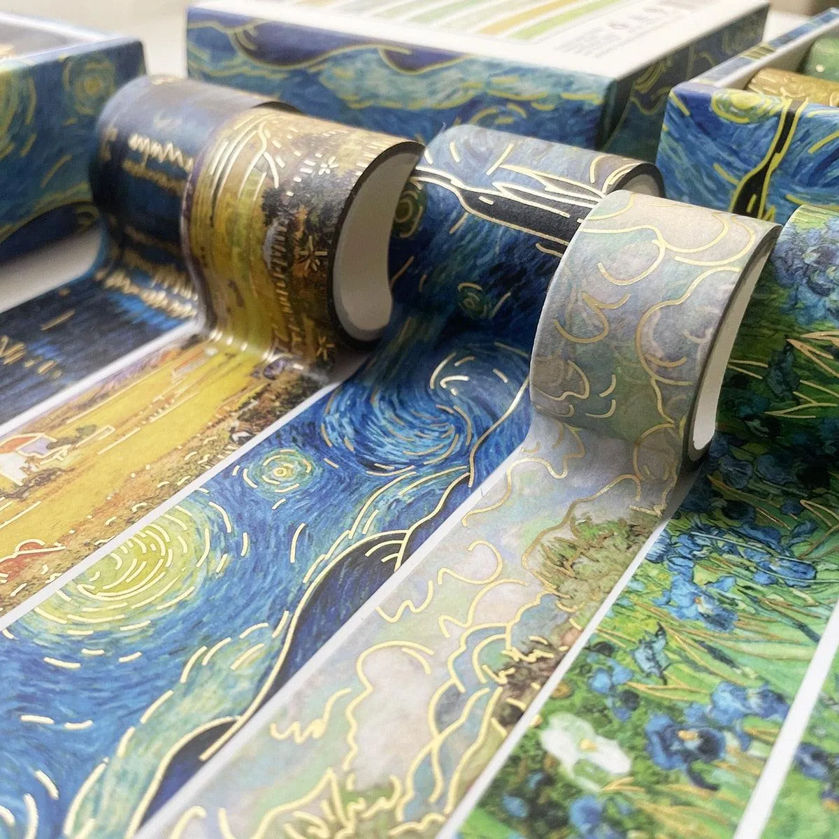 Van Gogh Gold Masking Washi Tape