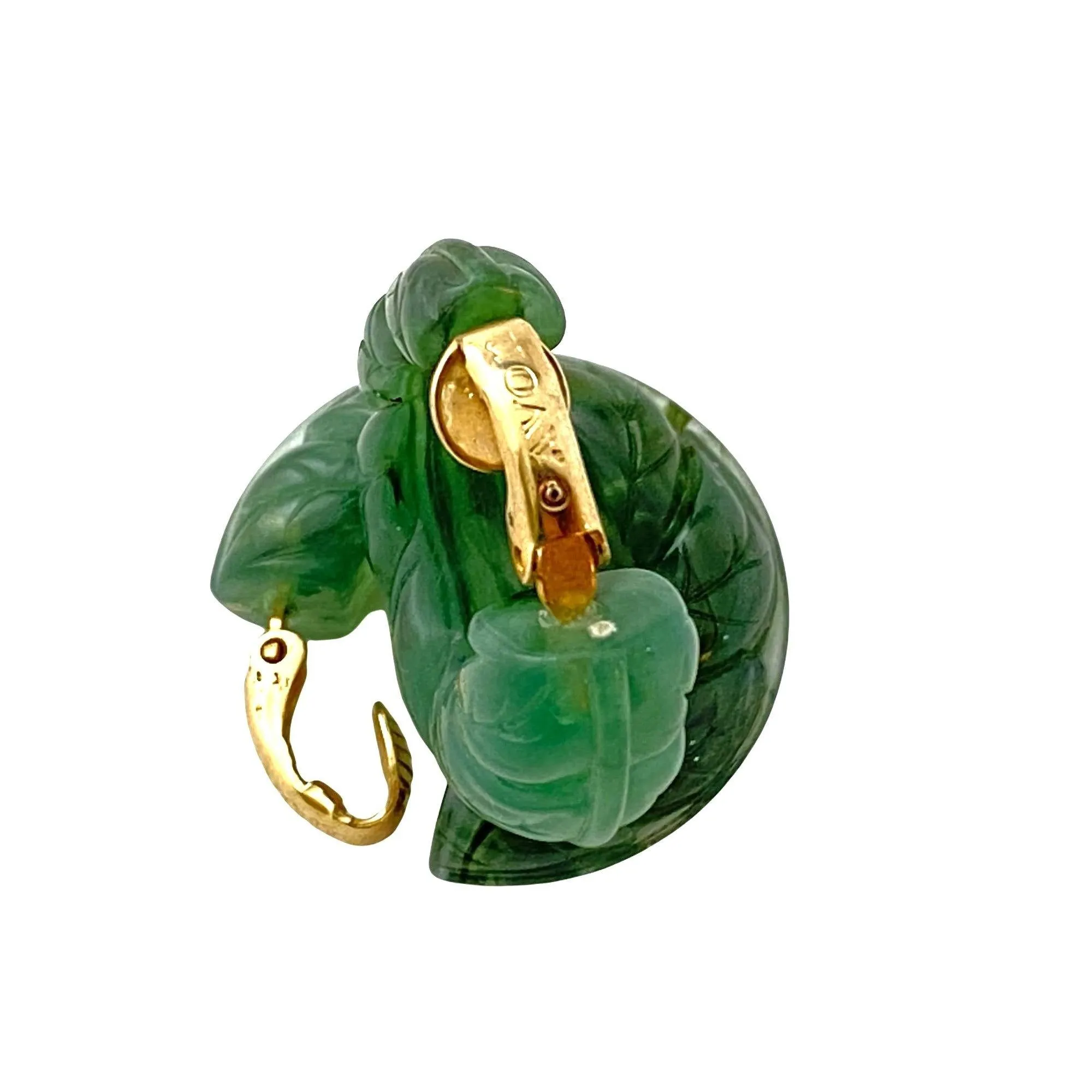 Vintage Avon Faux Jade Hoop Earrings