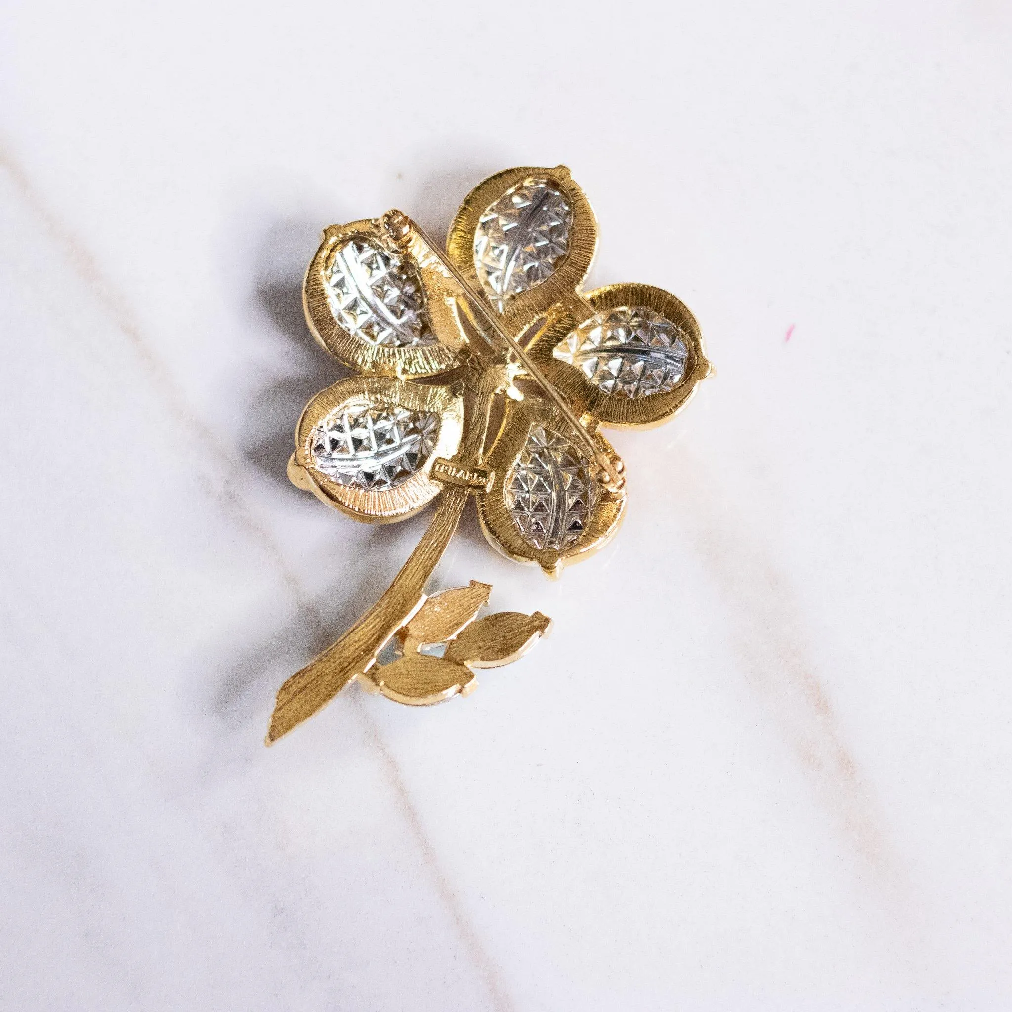 Vintage Avon Purple and Blue Flower Brooch