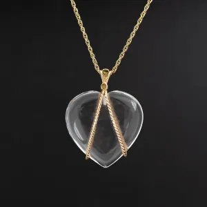 Vintage Crystal Heart Pendant