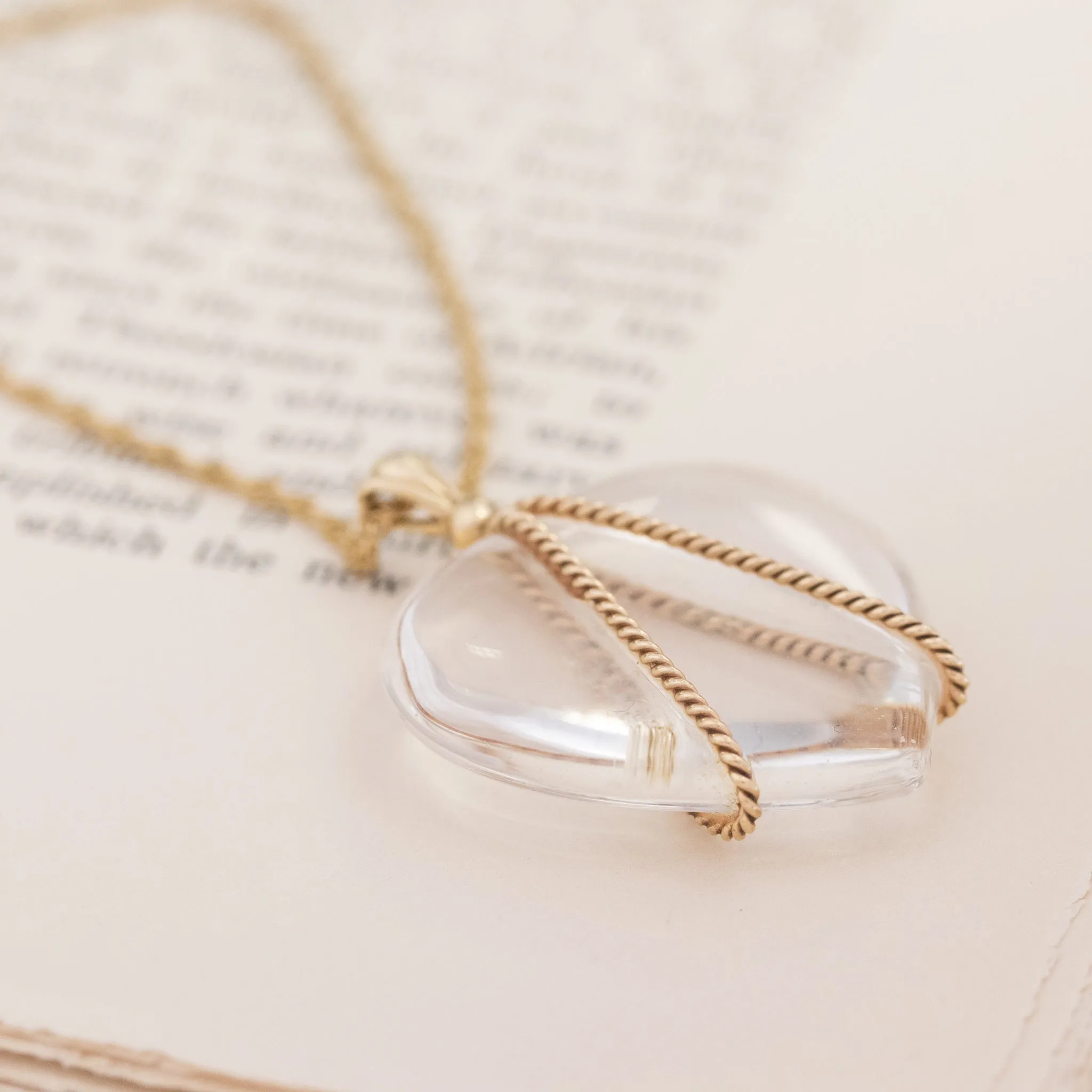 Vintage Crystal Heart Pendant