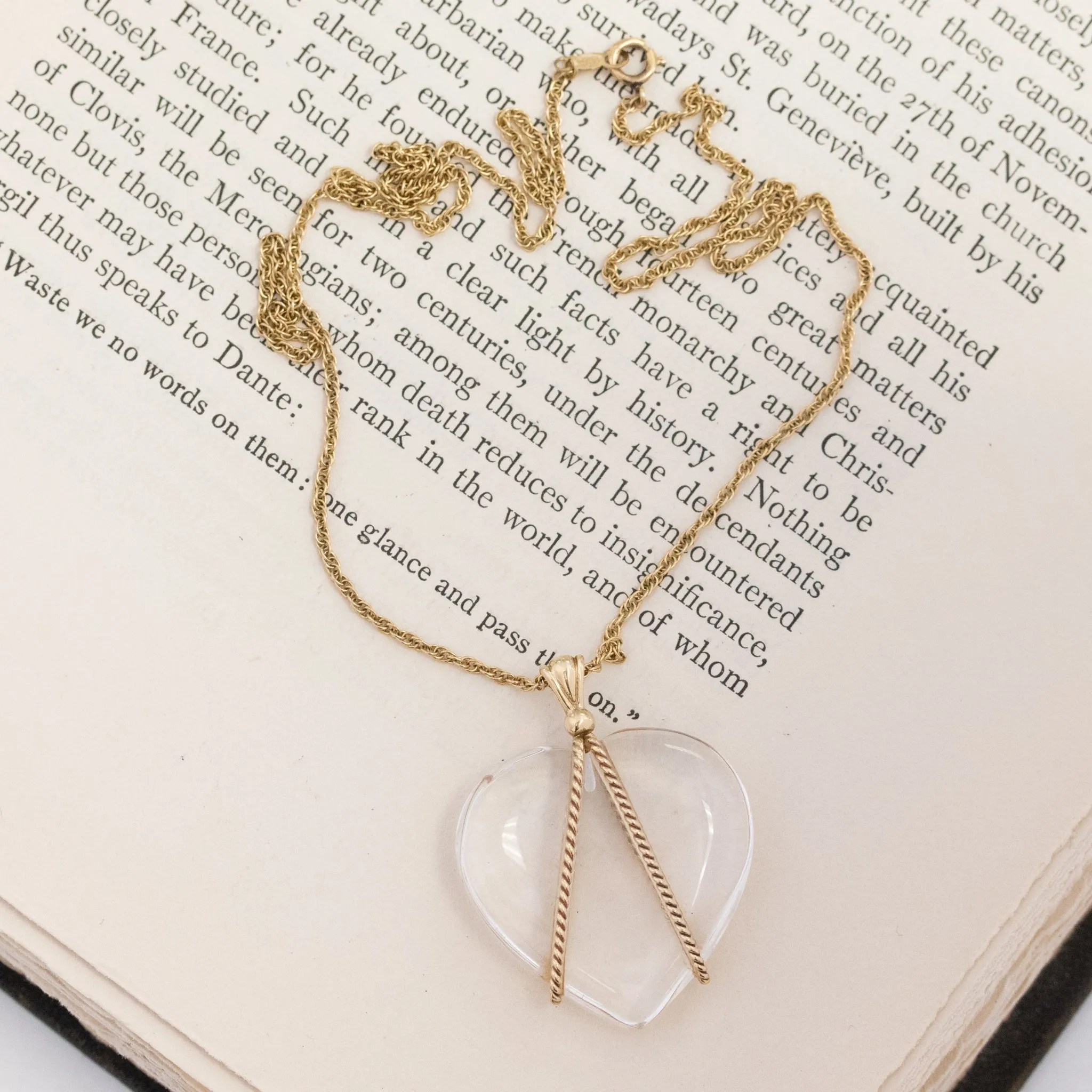 Vintage Crystal Heart Pendant